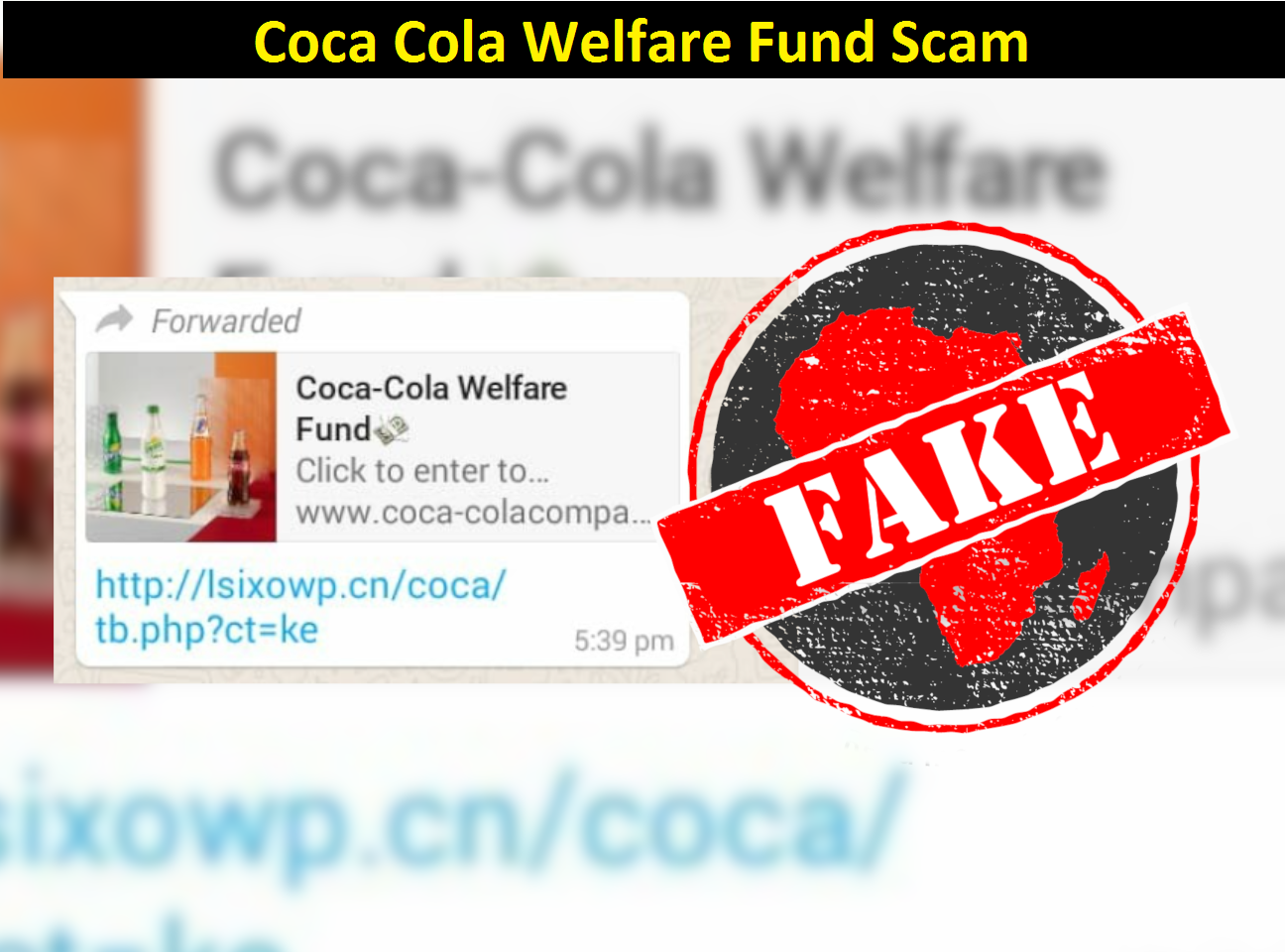 Coca Cola Welfare Fund Scam