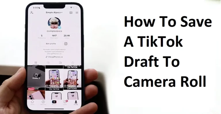 How To Save A TikTok Draft To Camera Roll {Read To Know}