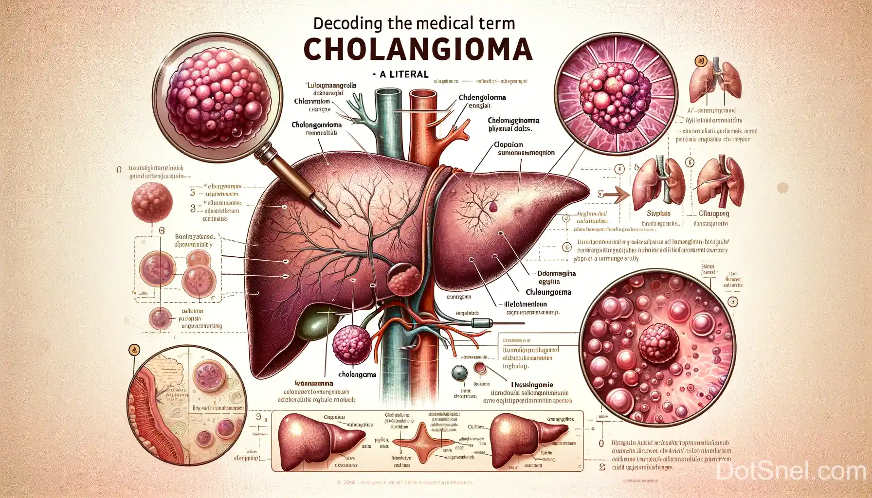 translate the medical term cholangioma as literally as possible